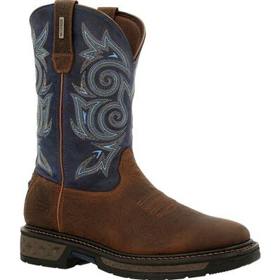 Georgia Men's Brown 11" Work Boot - Brown/Navy