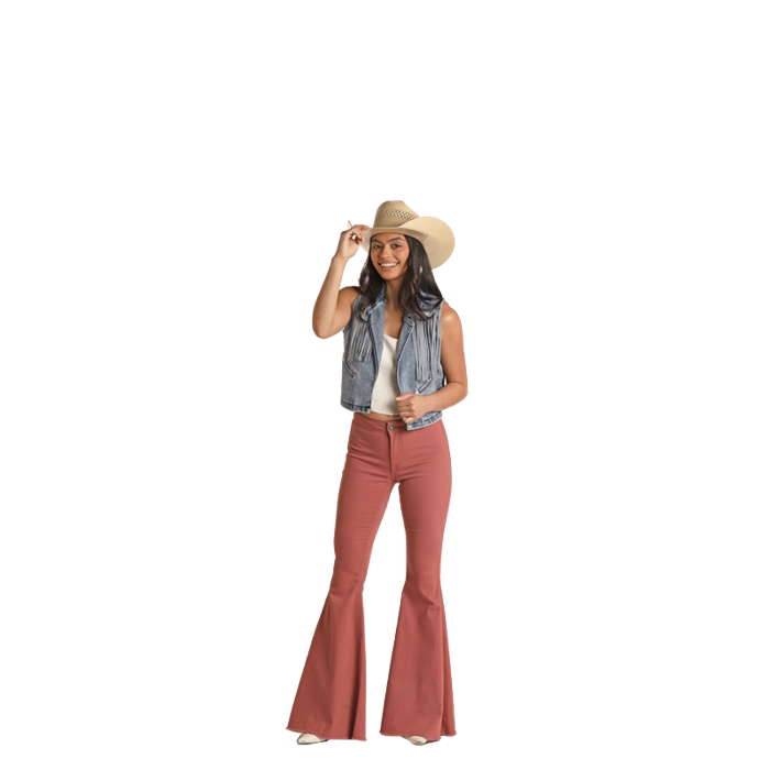 Rock & Roll Women's Rosy Brown Bell Bottom