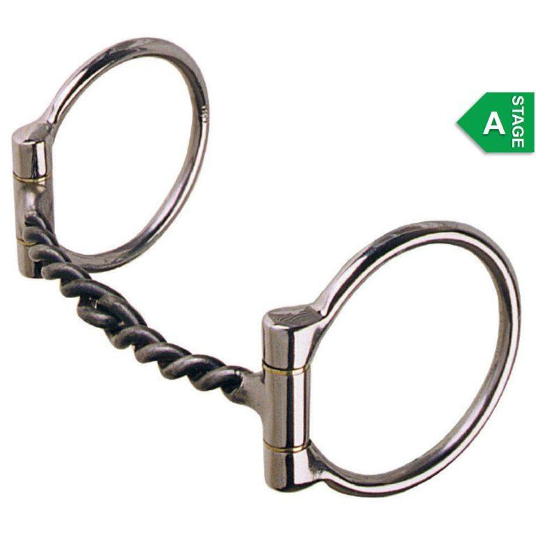 Reinsman Offset D Ring Large Twist Snaffle Bit