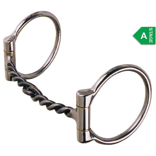 Reinsman Offset D Ring Large Twist Snaffle Bit