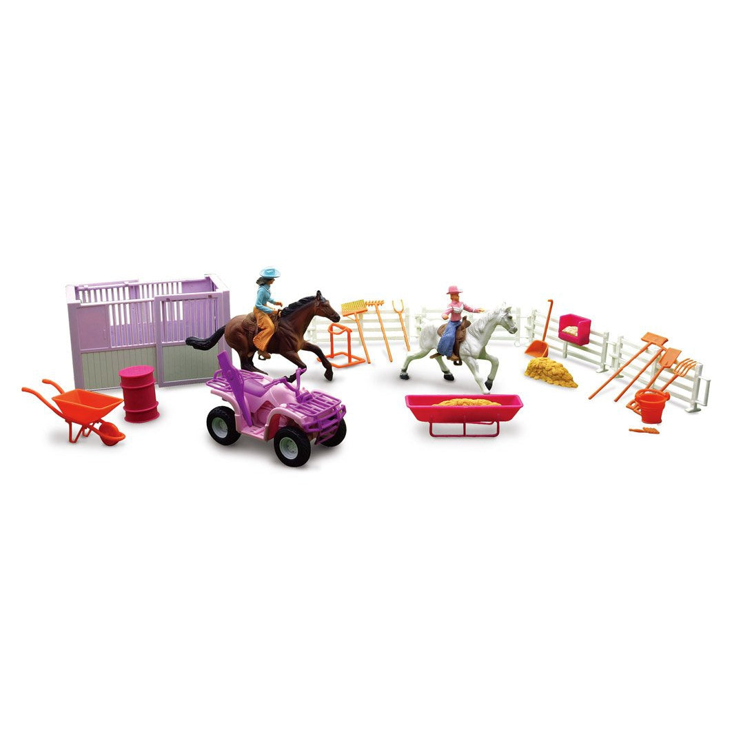 New-Ray Toys Horse Riding Set - Pink