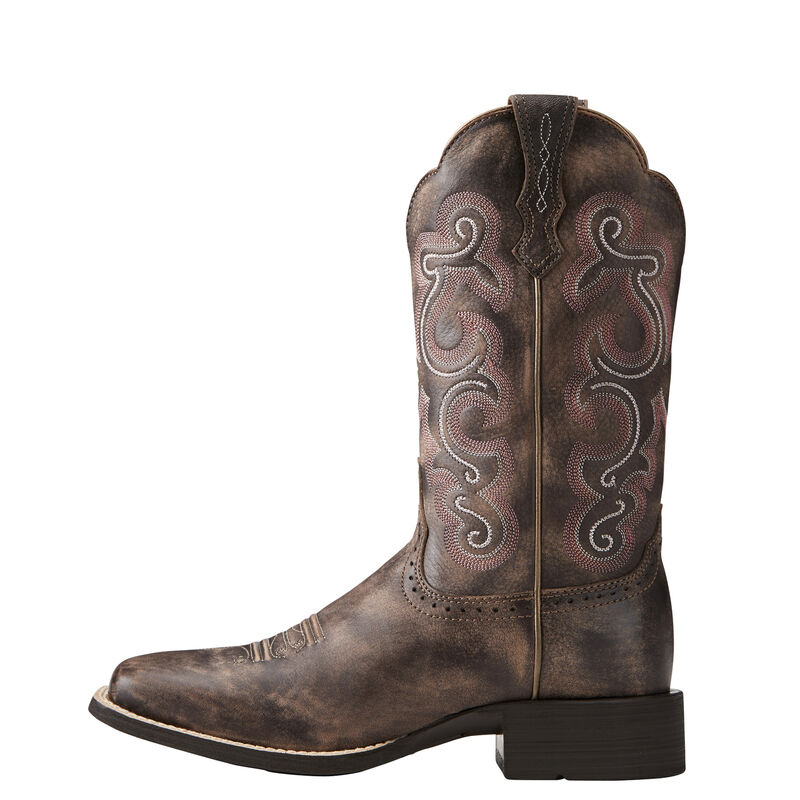 **Ariat Womens Quickdraw Western Boots - Tack Room Chocolate