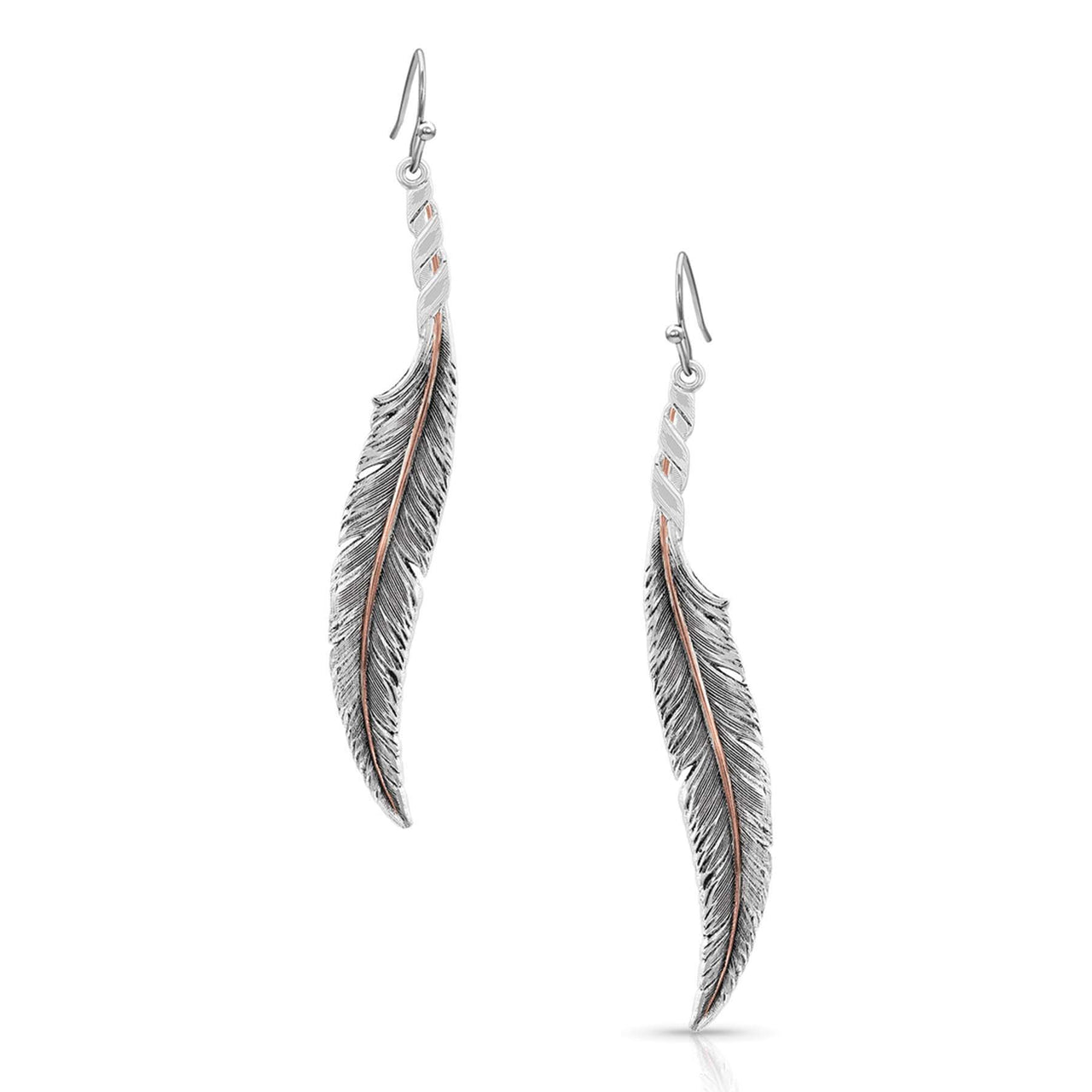 Montana Silversmith Wind Dancer Wrapped Feather Earrings