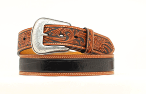 Nocona Mens Crocodile Print Belt