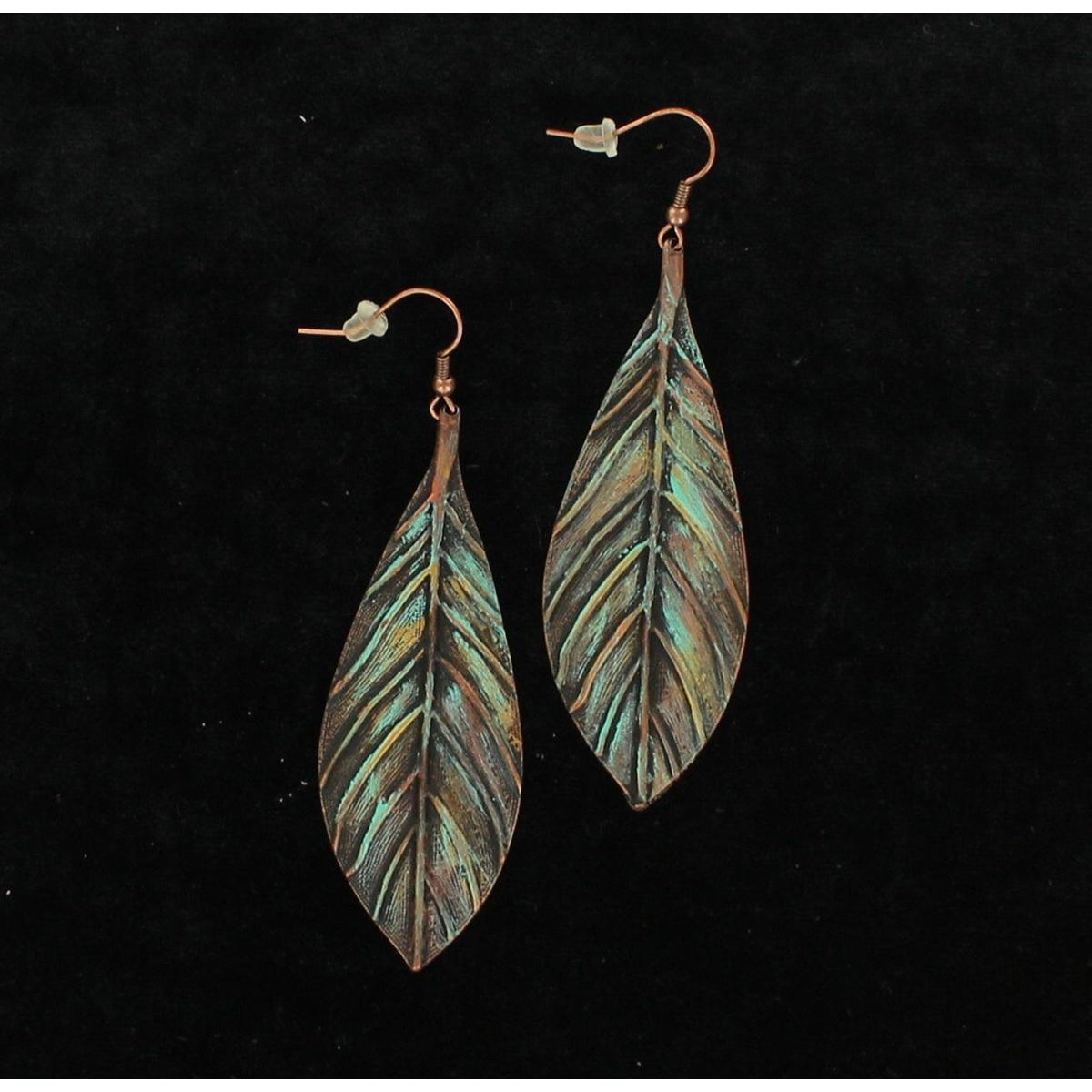 Blazin Roxx Feather Earrings - Copper Patina - Irvine Tack & Western Wear