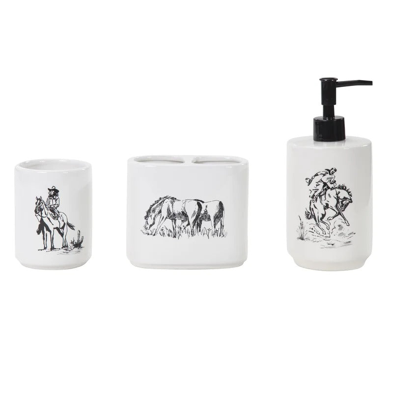 HiEnd Accents Ranch Life Countertop Bathroom Set  3 PC