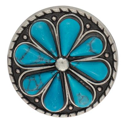 Weaver Leather Turquoise Flower Concho 1 1/4"