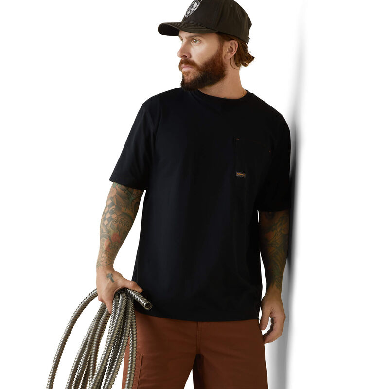 Ariat Mens Rebar Workman Buzz Saw Graphic T-Shirt - Black