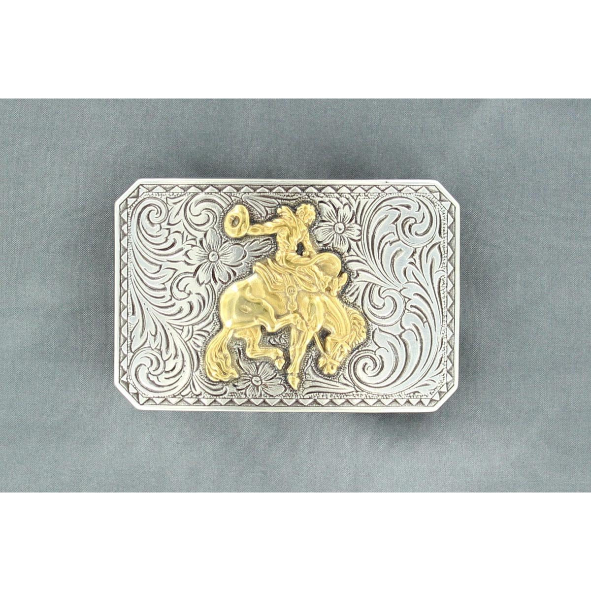 M&F Nocona Men's Saddle Bronc Buckle - Bucking Bronc