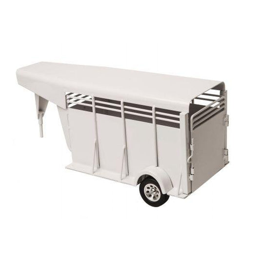 Gooseneck Stock Trailer White