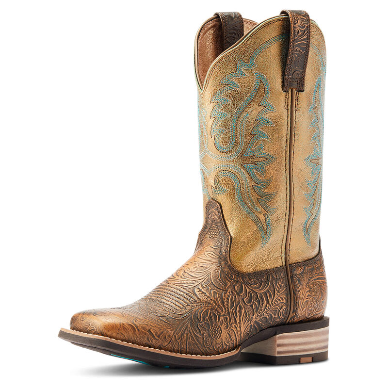 Ariat Womens Olena Western Boots - Bronze Age/Green Mile