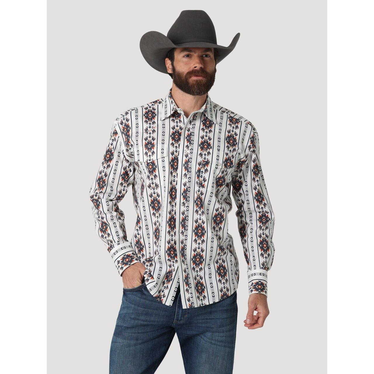 Wrangler Mens Western Checotah LS Shirt
