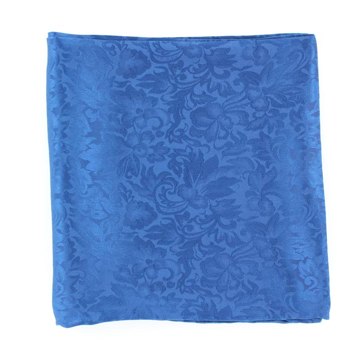 M&F 33x33 Silk Jacquard Wild Rag - Navy