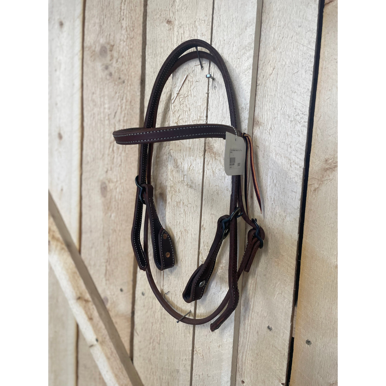 Irvine Browband Headstall w/Floral Buckle - Dark Oil