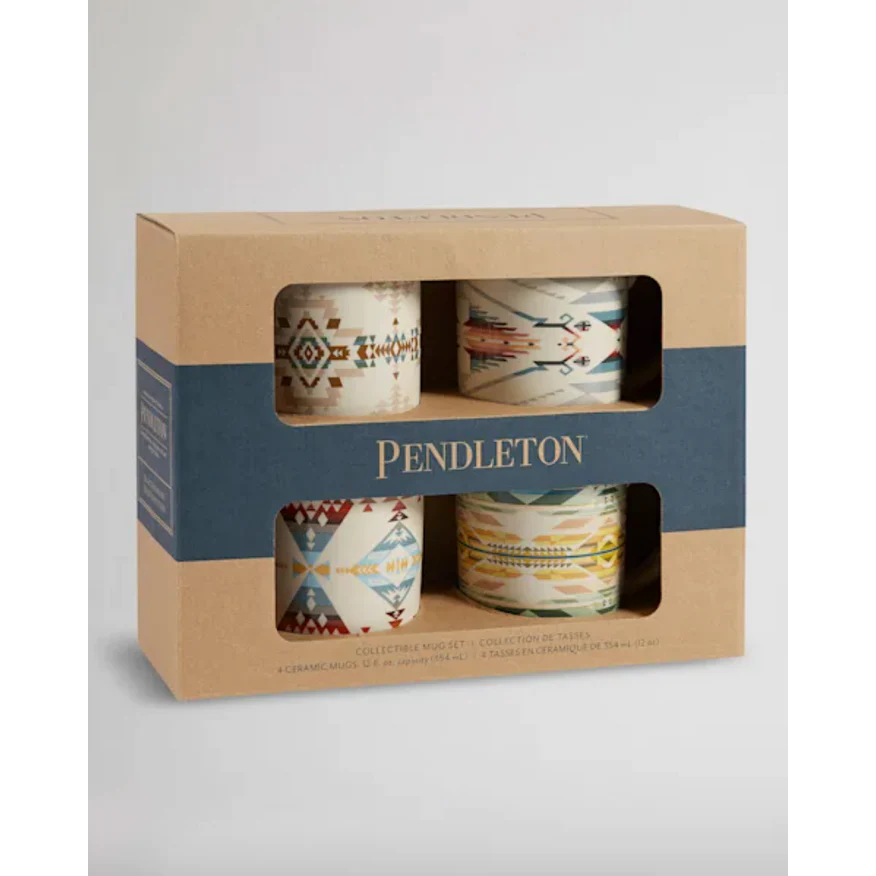 12oz Ceramic Mug Set High Desert Collection Set of 4 - Tan