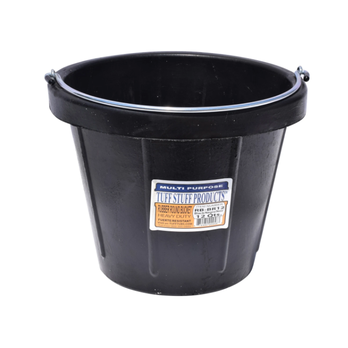 Tuff Stuff Rubber Round Bucket 12 qt