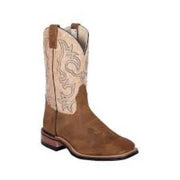 Brahma Men's Ranchman Roper Boot - Aged Bark Desperado/Natural America - Irvines Saddles