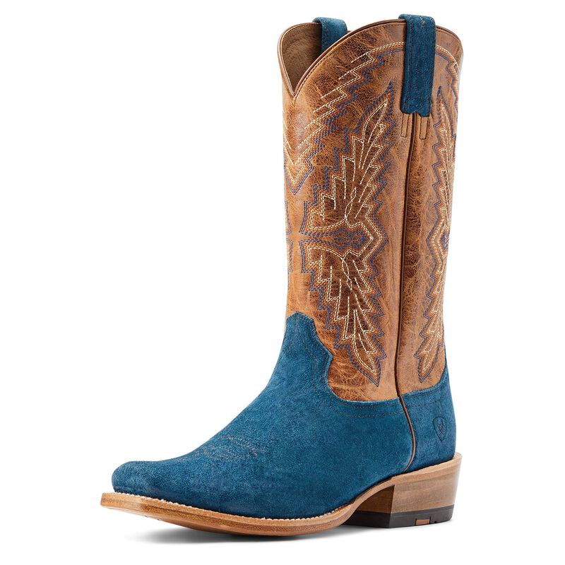 **Ariat Mens Futurity Showman Western Boots - Stone Blue Roughout