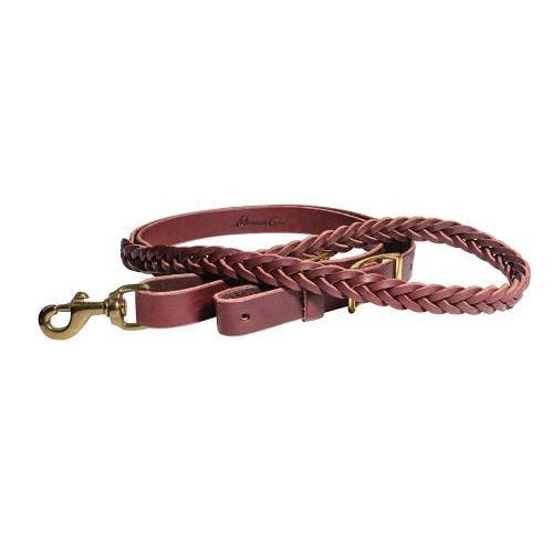 Professional's Choice Braided Roping Rein - Burgundy