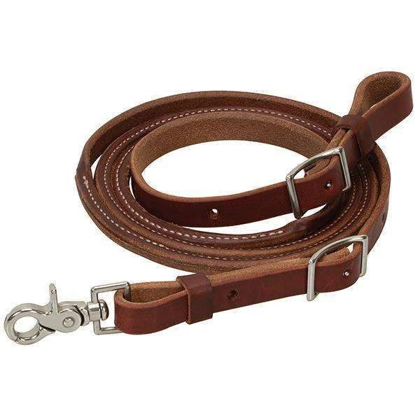 Weaver Leather Oiled Canyon Rose Heavy Harness Leather Round Roper Rein - Irvine Tack & Western Wear