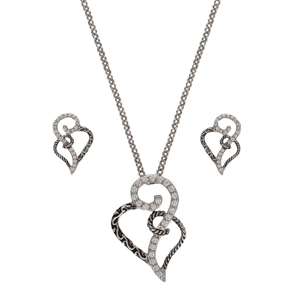 Montana Silversmiths Woven Hearts Jewelry Set