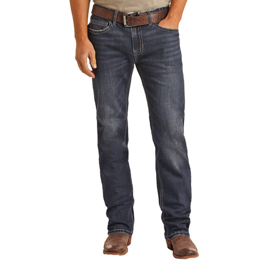**Hooey Men's Cury Logo Dark Wash