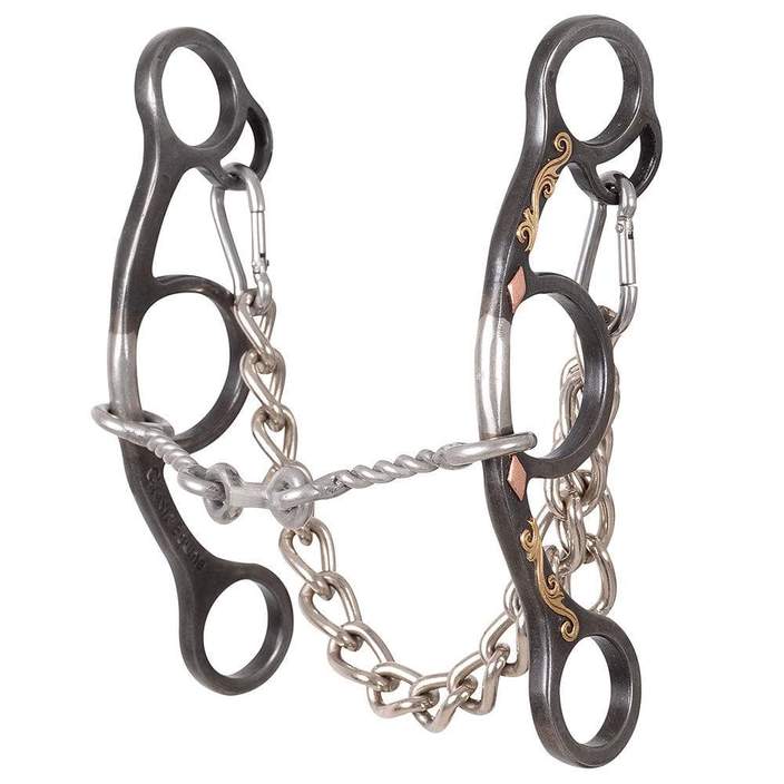 Classic Equine Sherry Cervi Small Twisted Wire Dogbone Short Shank Gag Barrel Bit