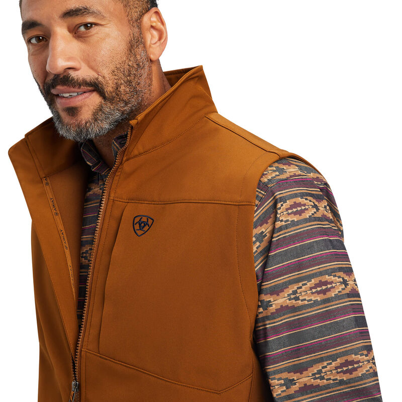 Ariat Mens Logo 2.0 Softshell Vest  Chestnut