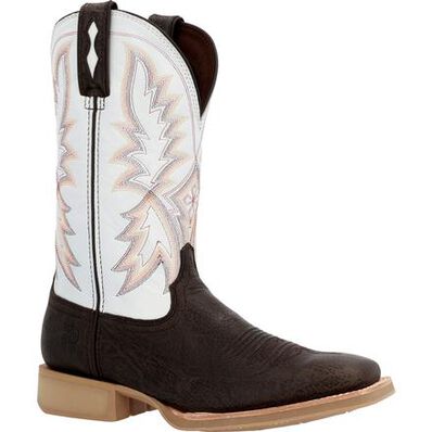 **Durango Mens Oth 12" Western Boot Chocolate Brown/White