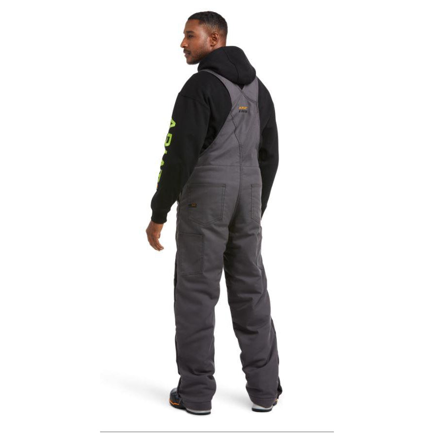 Ariat Men's Rebar DuraCanvas Insulated Bib Coveralls - Grey