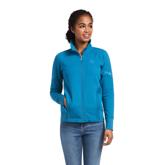 Ariat Women's Largo Full Zip Sweatshirt - Saxony Blue