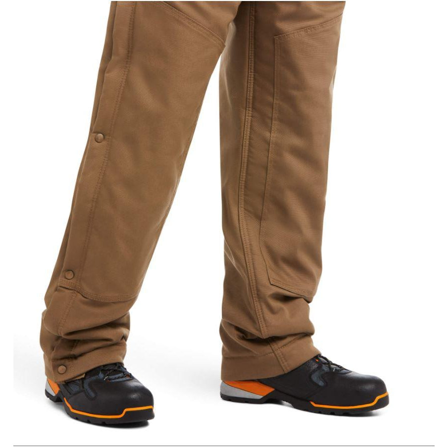 Ariat Men's Rebar DuraCanvas Stretch Insulated Bib Overalls - Field Khaki