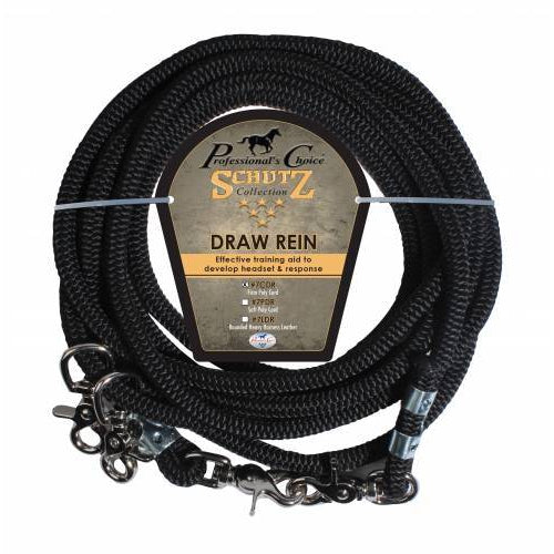 Professional's Choice Draw Cord Reins - Black