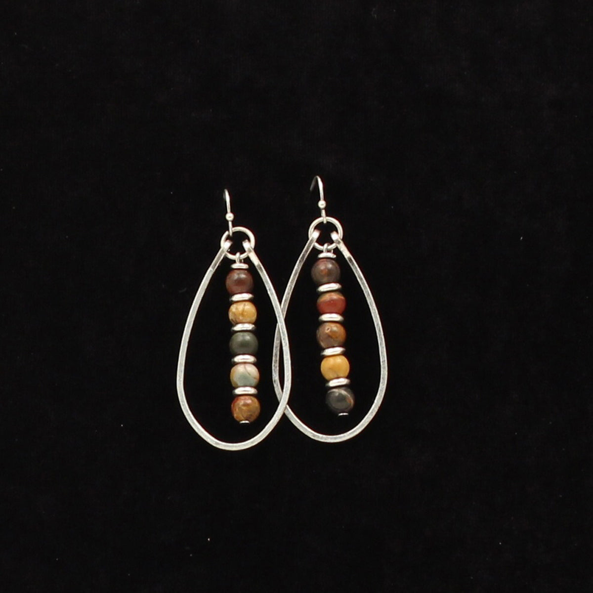 Blazin Roxx Tear Drop Beaded Earrings