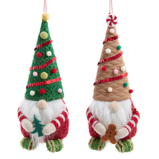 Fabric Elves w/Tree Gingerbread Ornament