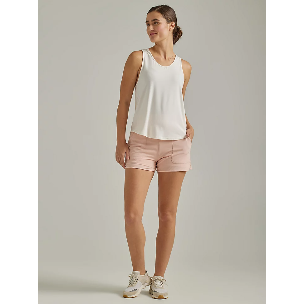 Wrangler Women's ATG Mixed Material Shorts - Rose