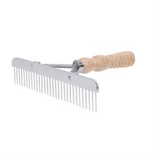Weaver Skip Tooth Comb with Wood Handle and Stainless Steel Replacement Blade
