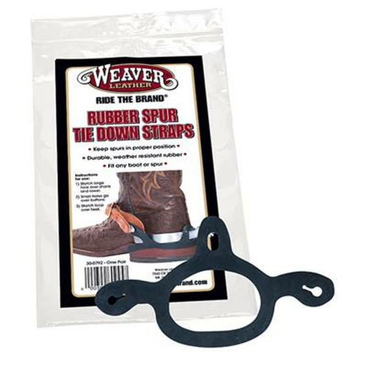 Weaver Leather Rubber Spur Tie Down Straps - Black