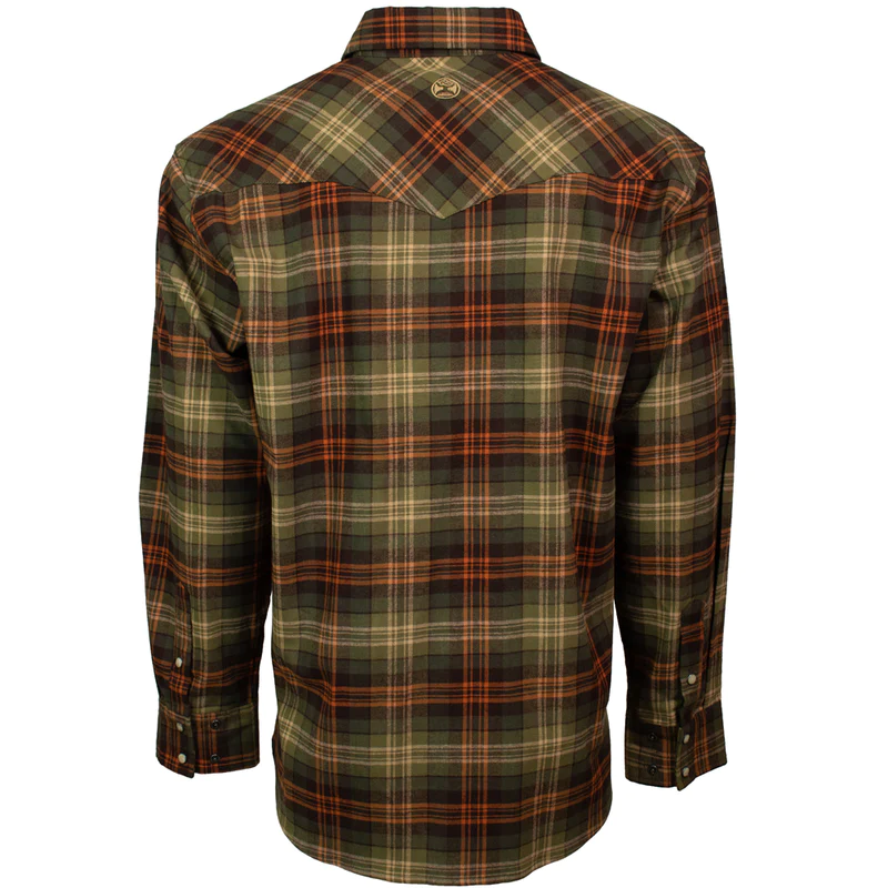 Hooey Men's Flannel - Green/Orange