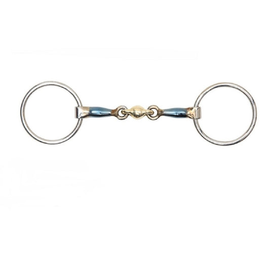 Shires Blue Alloy Loose Ring With Lozenge Bit
