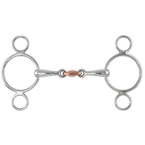 Shires Two Ring Copper Lonzenge Gag Bit