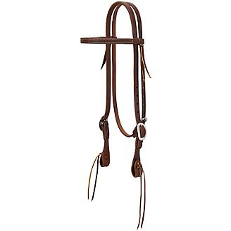 Weaver Leather Working Tack Single-Ply Pineapple Knot Straight Browband Headstall, 5/8"