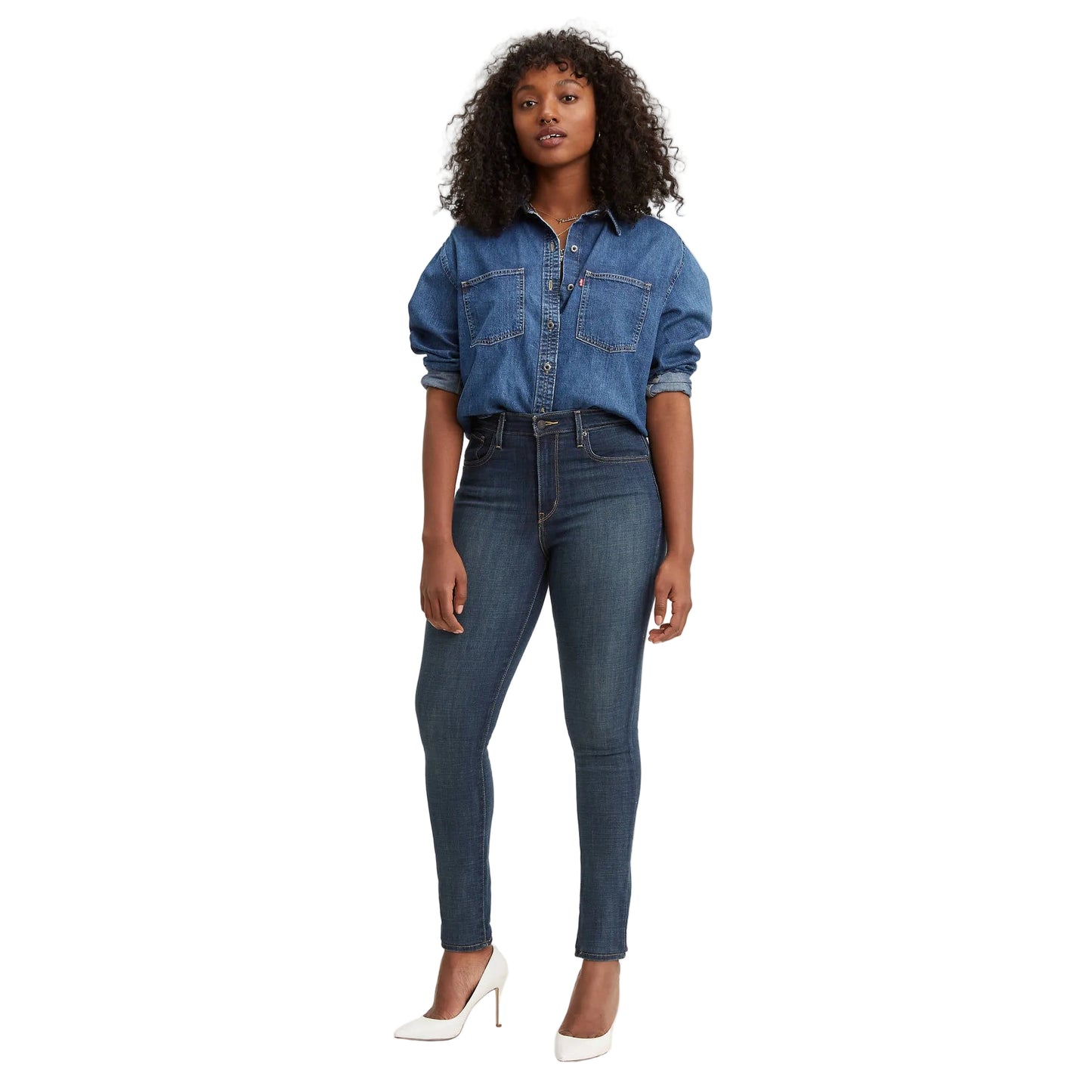 Levi Women's 721 High Rise Skinny Jeans - Blue Story (Dark Wash)