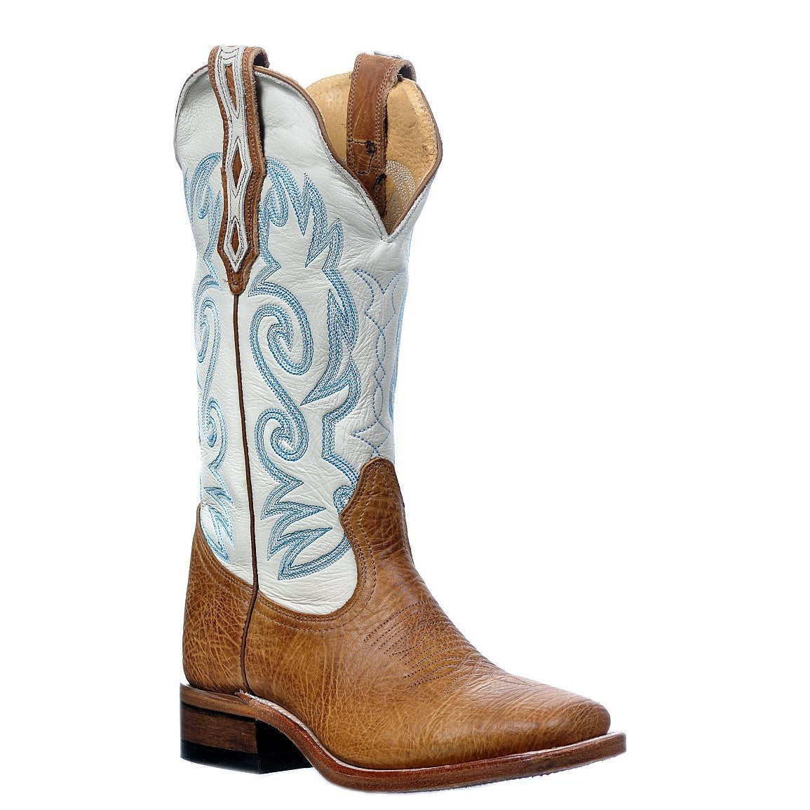 Boulet Women's Wide Square Toe Western Boots - Old Town Yellow/Lucious Bone