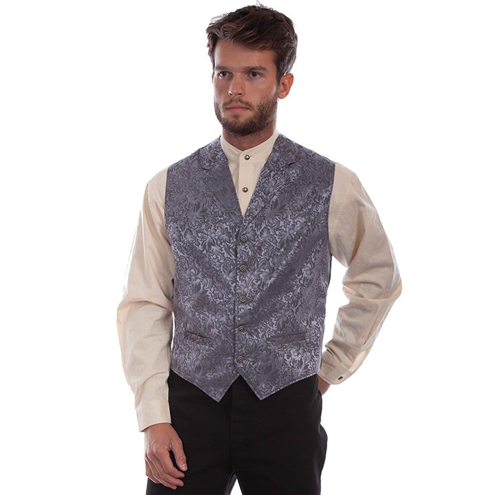 Scully Men's Slik Floral Single Breasted Vest