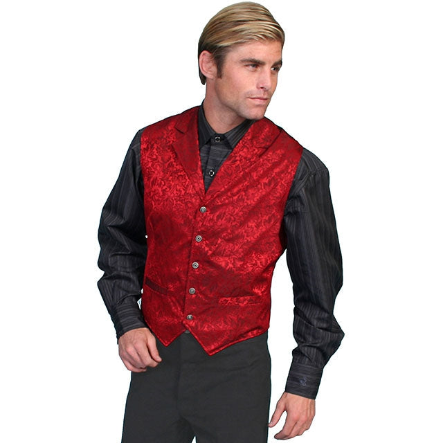 Scully Men's Slik Floral Single Breasted Vest