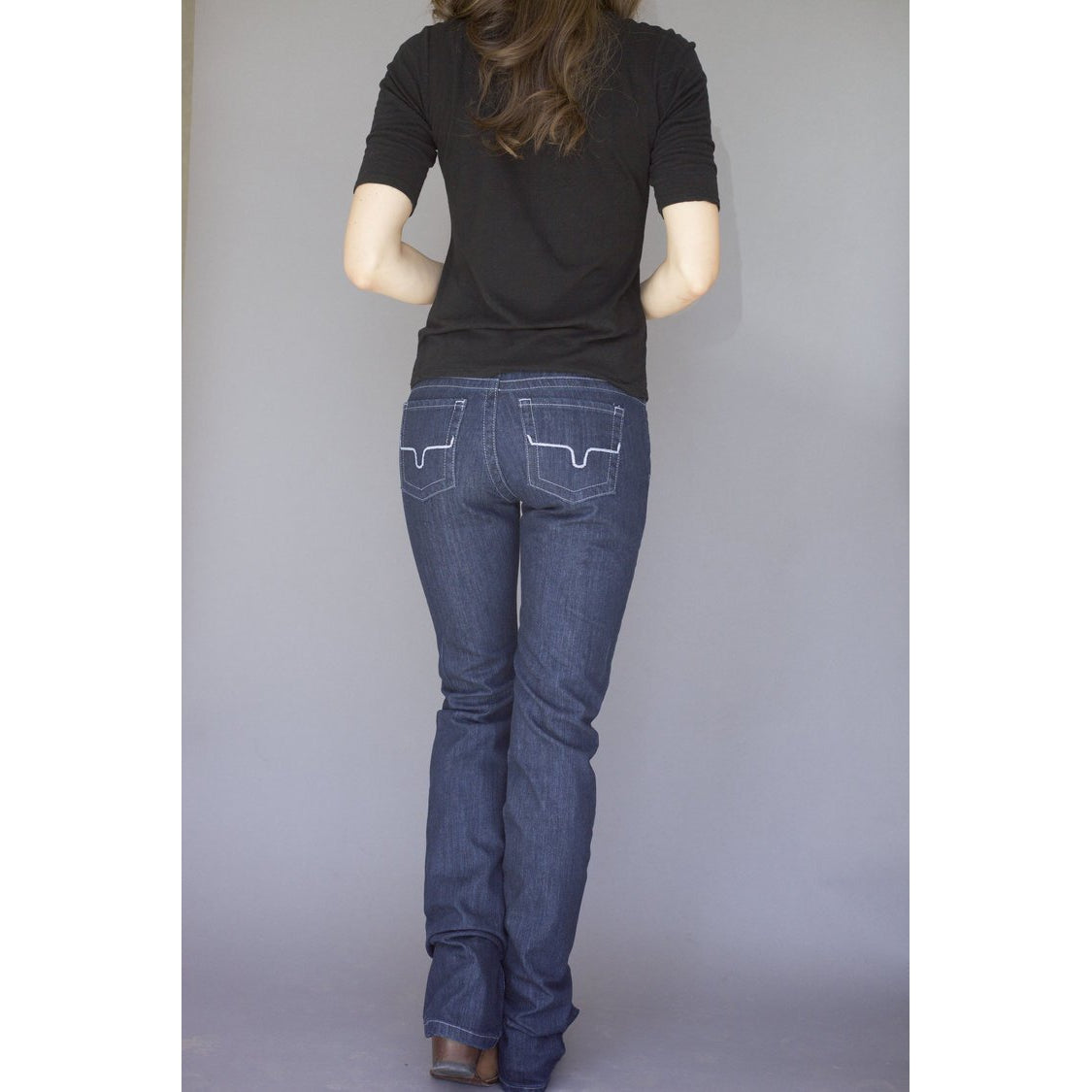 Kimes Women's Jolene Low Rise Flare Bootcut Jeans - Blue