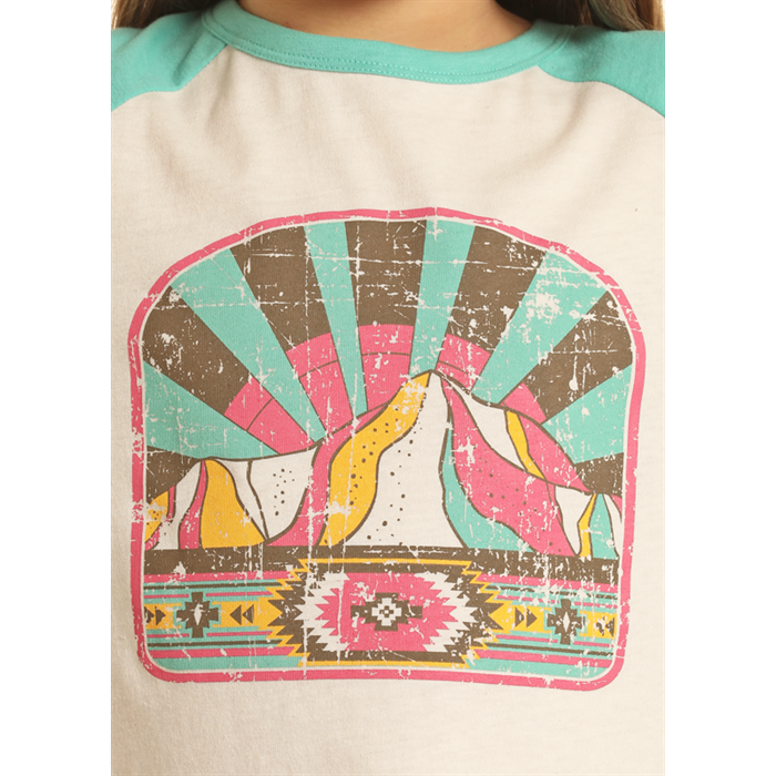 Rock & Roll Girls Graphic Baseball Tee