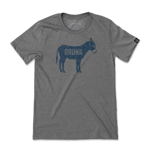 Cowboy Cool Drunk Ass T-Shirt - Deep Heather