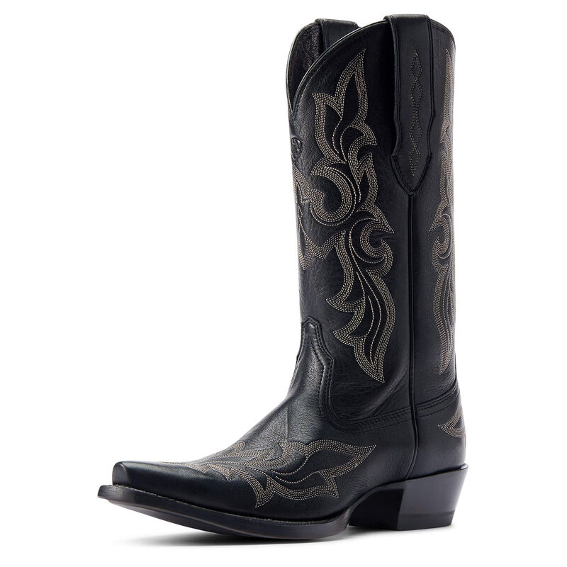 **Ariat Womens Jennings Stretch Fit Western Boots - Black Deertan